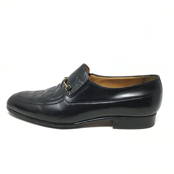 A Testoni Horsebit Loafers Shoes Size 7.5/8.5 Croc main image 9